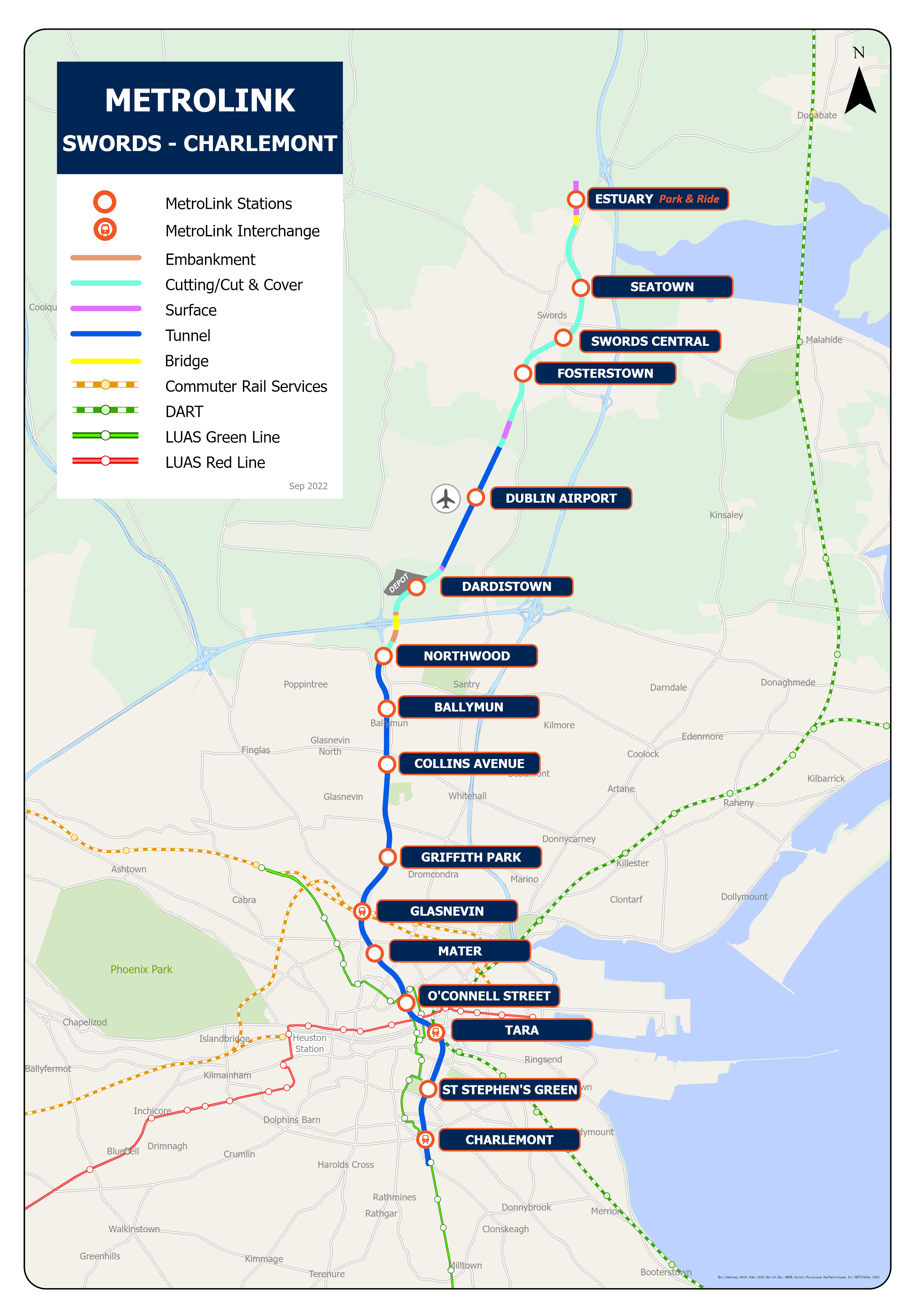 MetroLink Route Map 2026